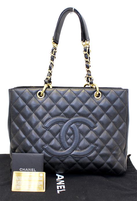 chanel leather tote|authentic chanel tote bag.